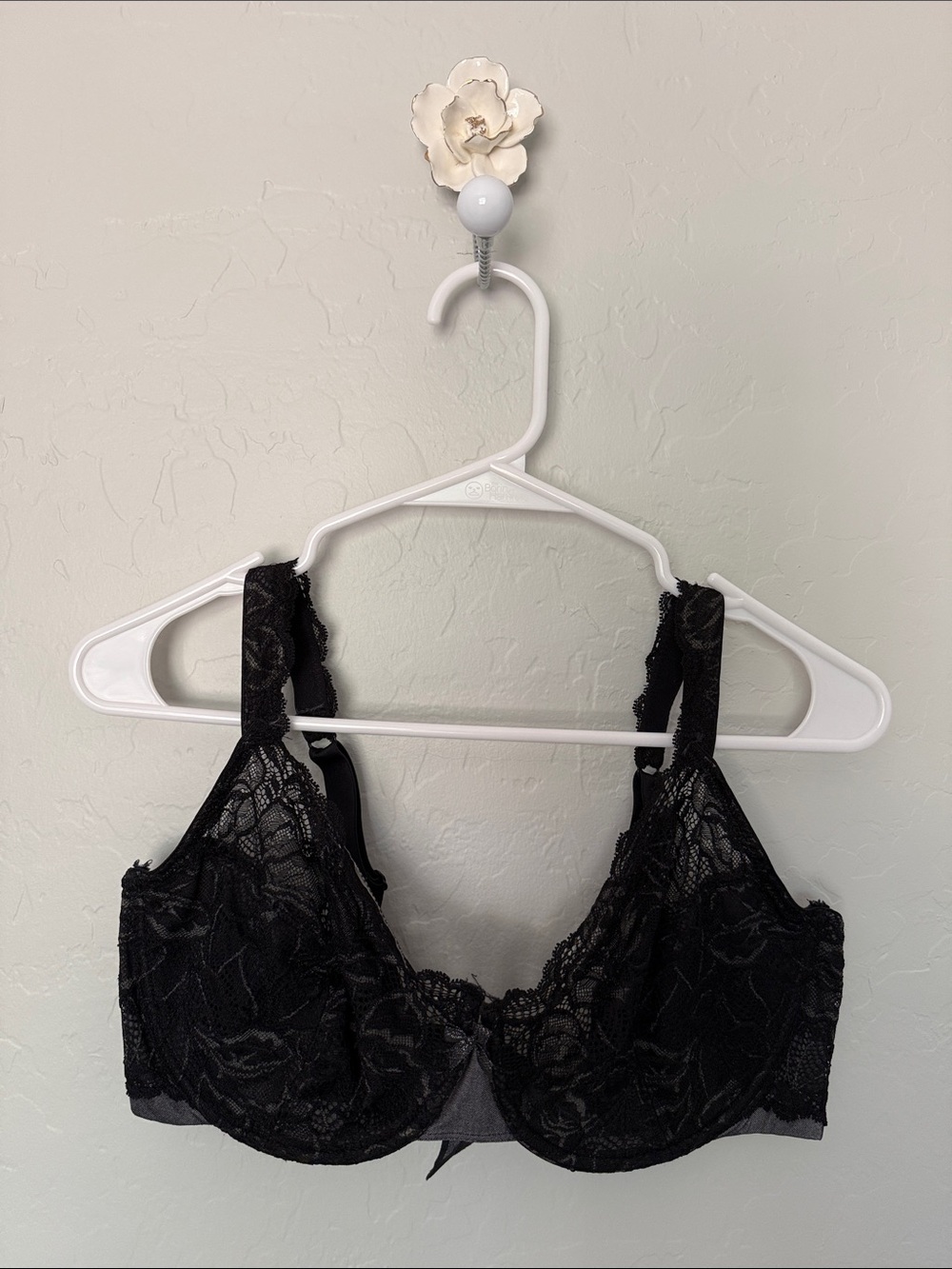 Bali Black Lace Underwire Support Bra